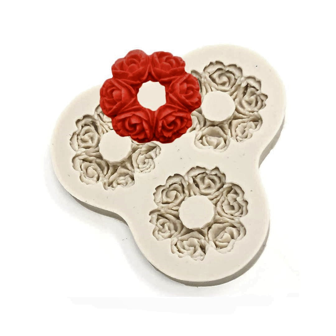 Molde Silicona Corona de Rosas x3cav