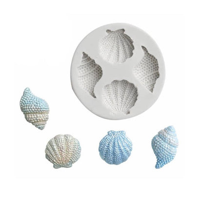 Molde Silicona Conchas y Caracoles x4Cav