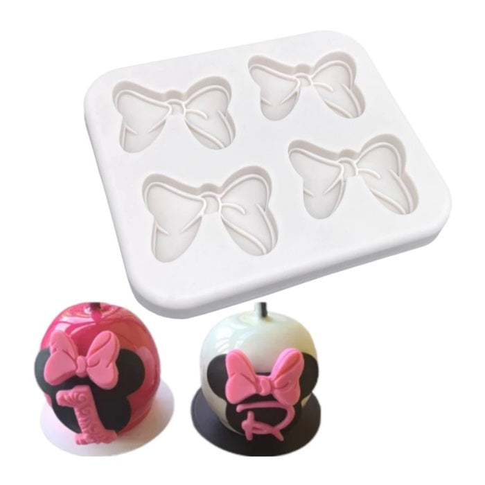 Molde Silicona Lazo Minnie Mouse x4cav
