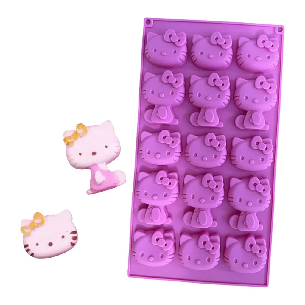 Molde Silicona Hello Kitty x15cav