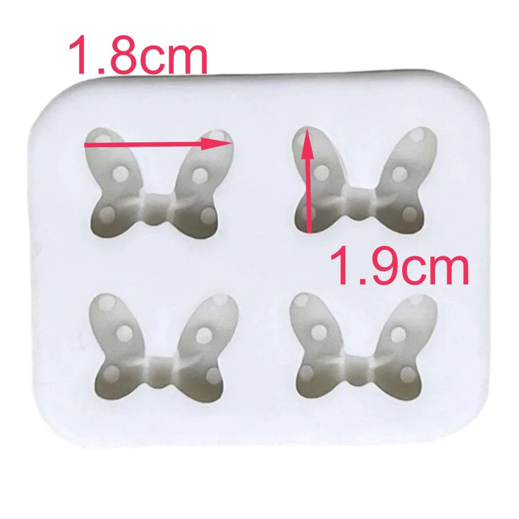 Molde Silicona Lazos Minnie Mouse Pequeños x4cav