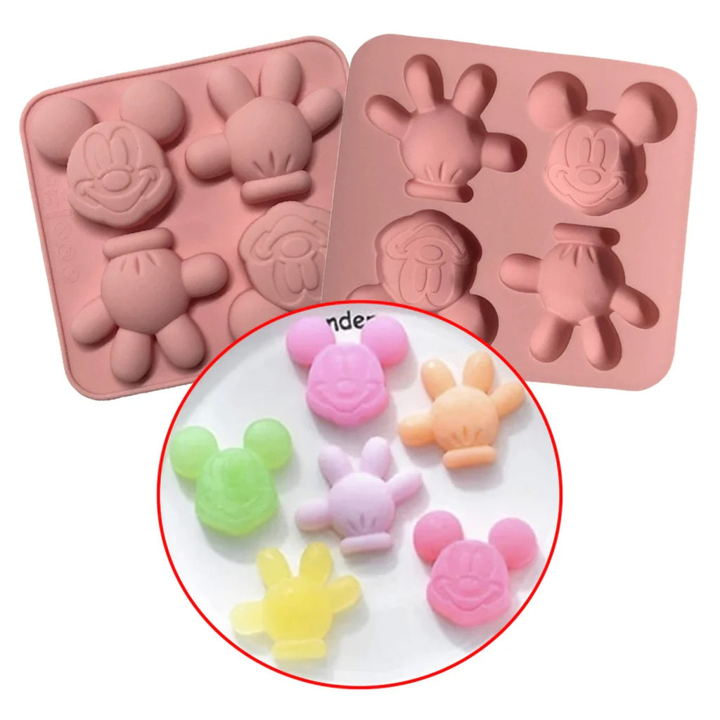Molde Silicona Mickey x4cav