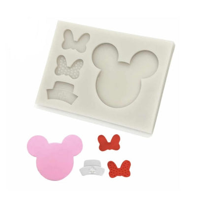 Molde Silicona Mickey y Minnie