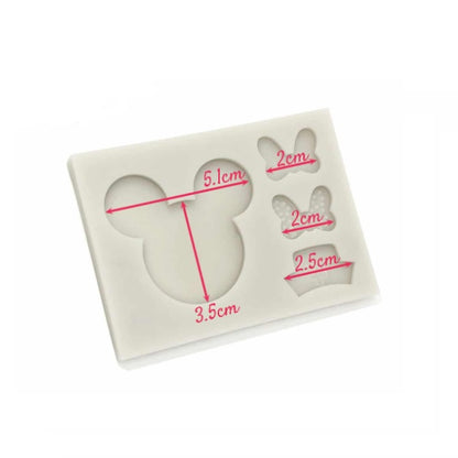 Molde Silicona Mickey y Minnie