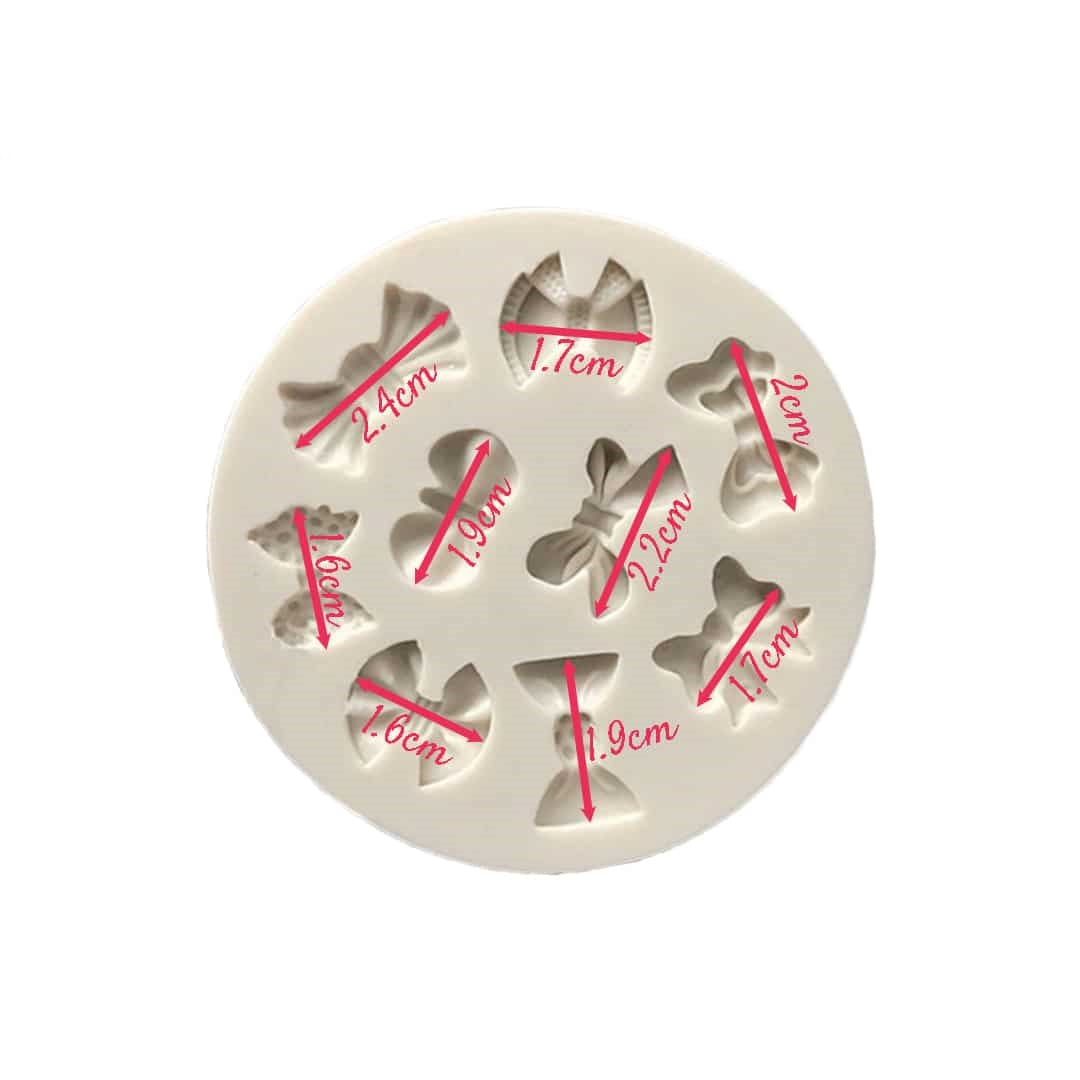 Molde Silicona Mini Lazos x9cav