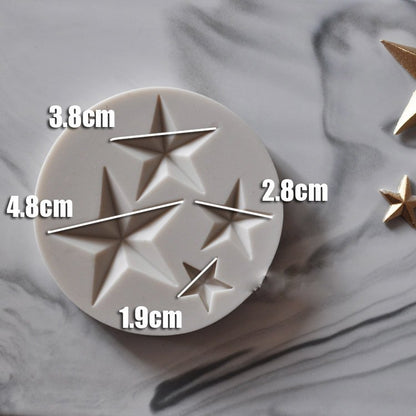 Molde Silicona Estrellas x4cav