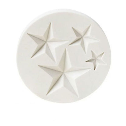 Molde Silicona Estrellas x4cav