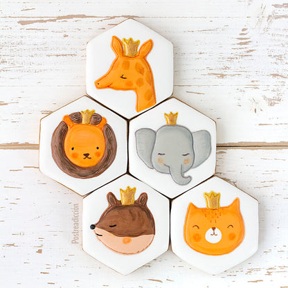 Cortadores Plásticos Hexágonos y Pentágonos x4und