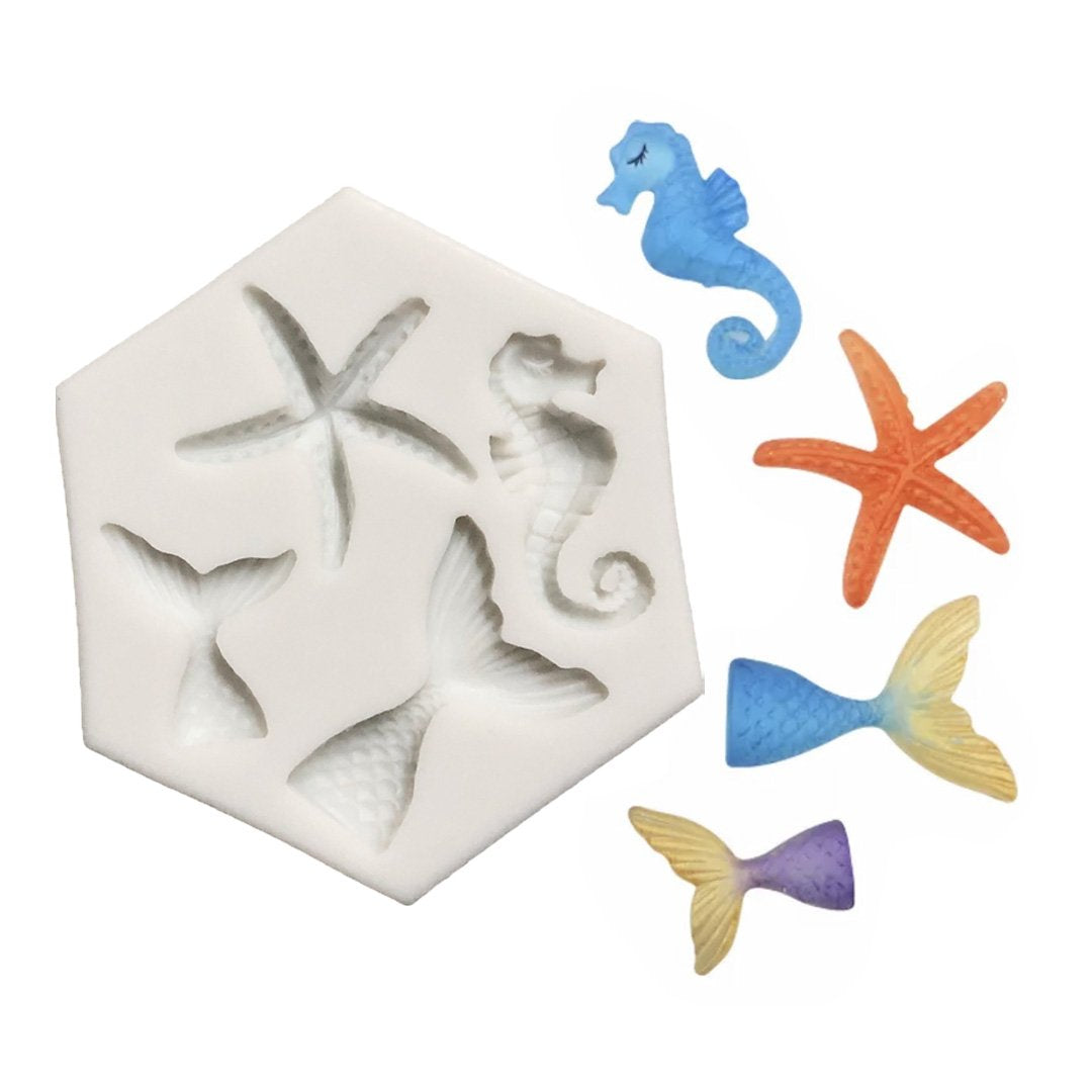 Molde Silicona Fiesta Marina x4cav