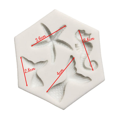 Molde Silicona Fiesta Marina x4cav