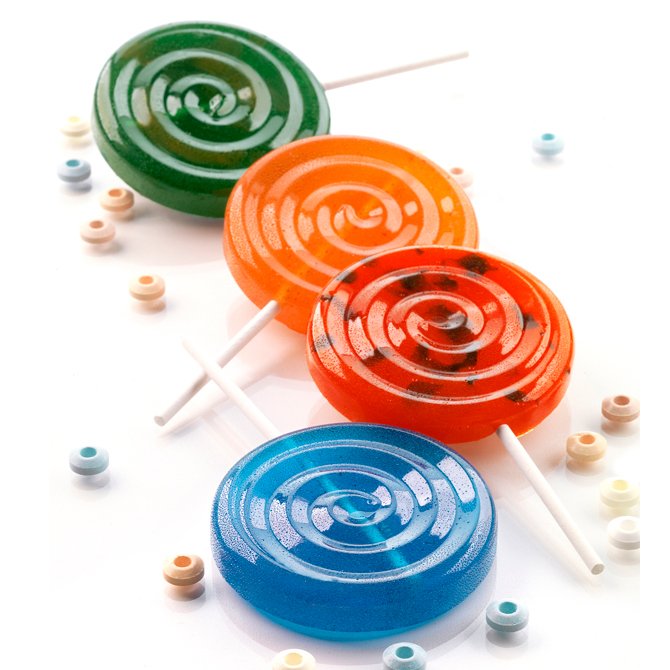 Molde Silicona Lollipop Espiral x6cav