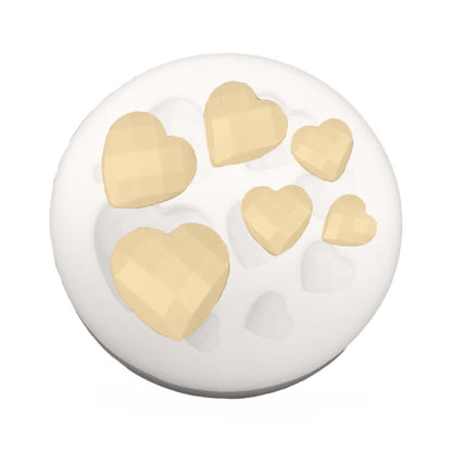 Molde Silicona Corazones Mini Diamante x9cav